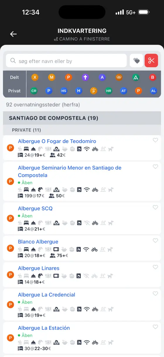 Camino Finisterre & Muxía — Accommodation directory