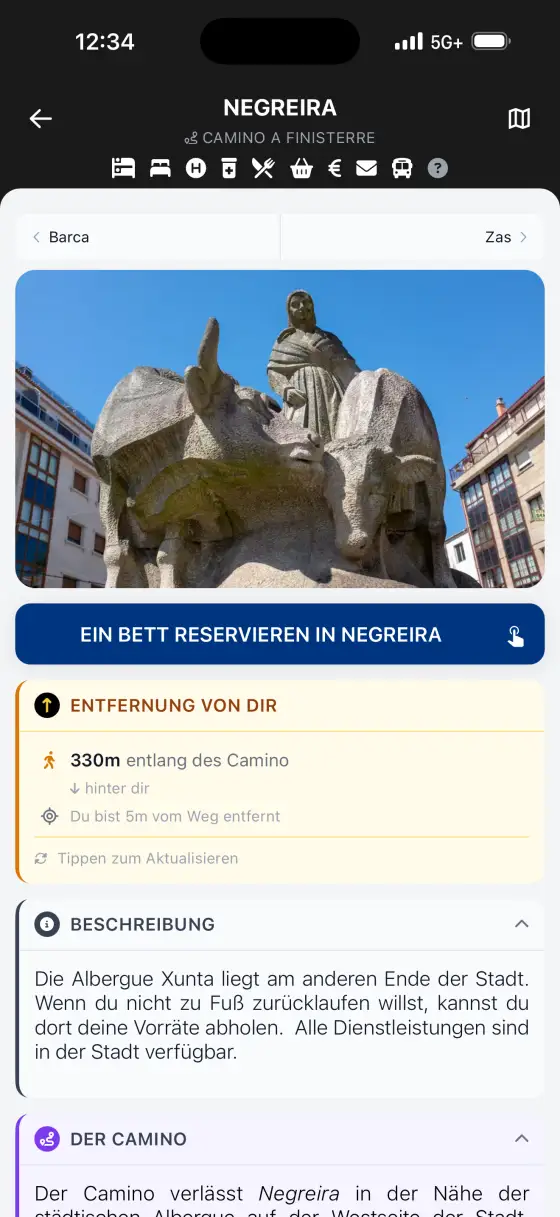 Camino Finisterre & Muxía — Town detail