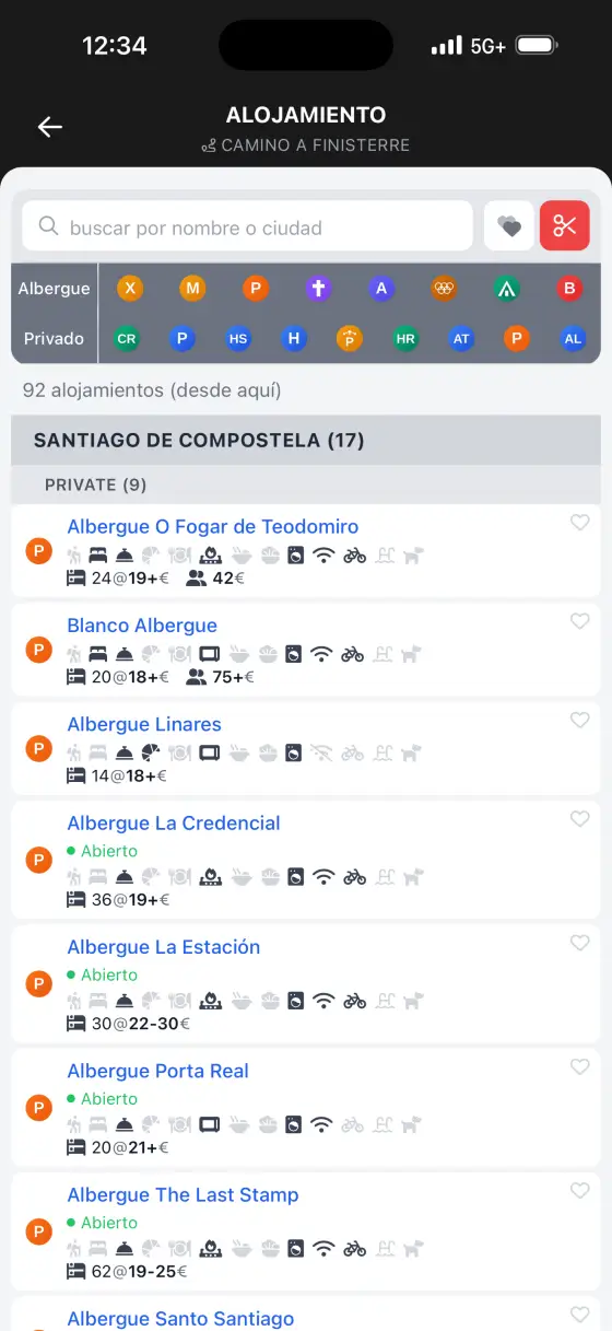 Camino Finisterre & Muxía — Accommodation directory
