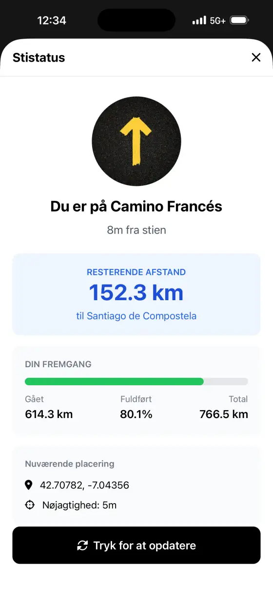Camino Francés — Trail status