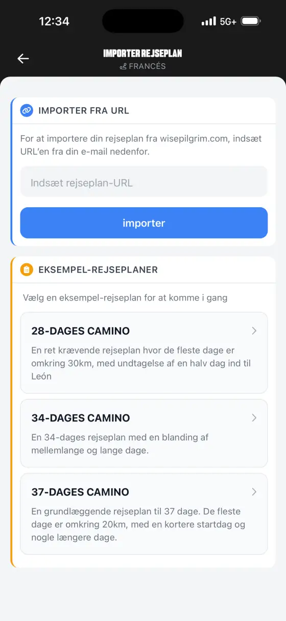 Camino Francés — Itinerary planner