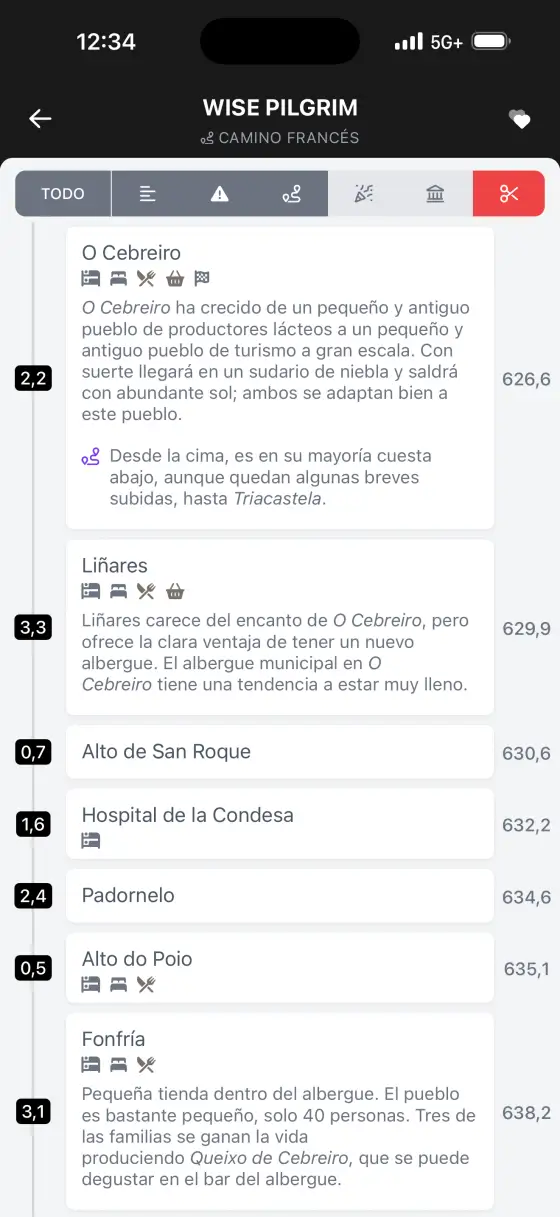Camino Francés — The route