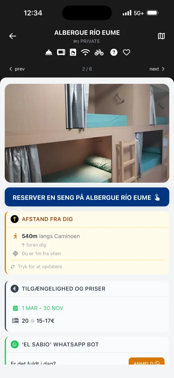 Camino Inglés — Accommodation