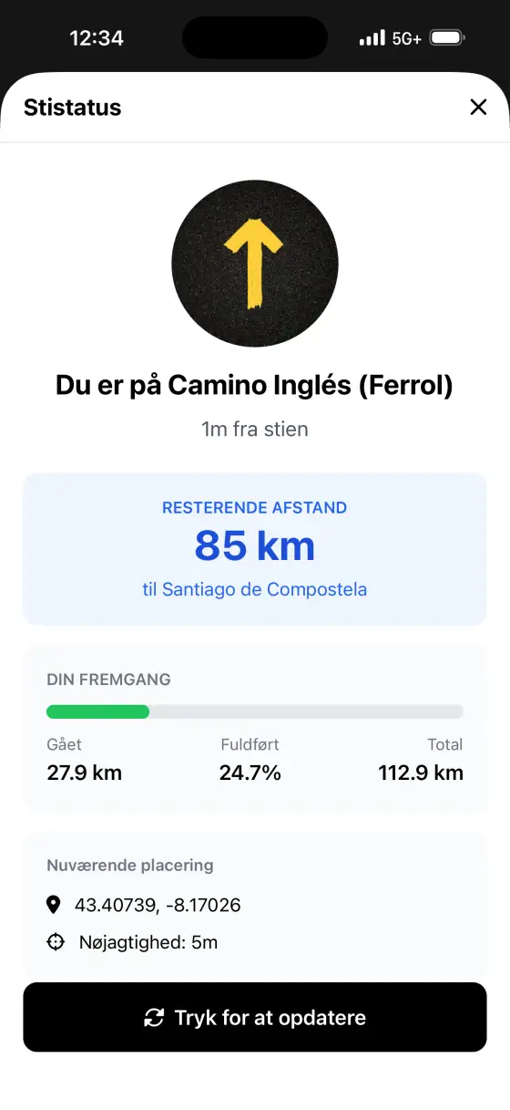 Camino Inglés — Trail status