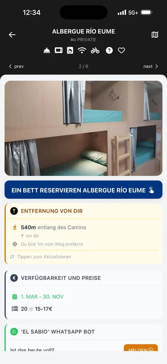 Camino Inglés — Accommodation
