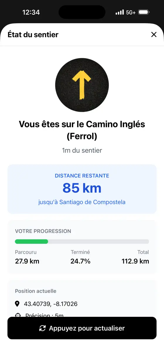 Camino Inglés — Trail status
