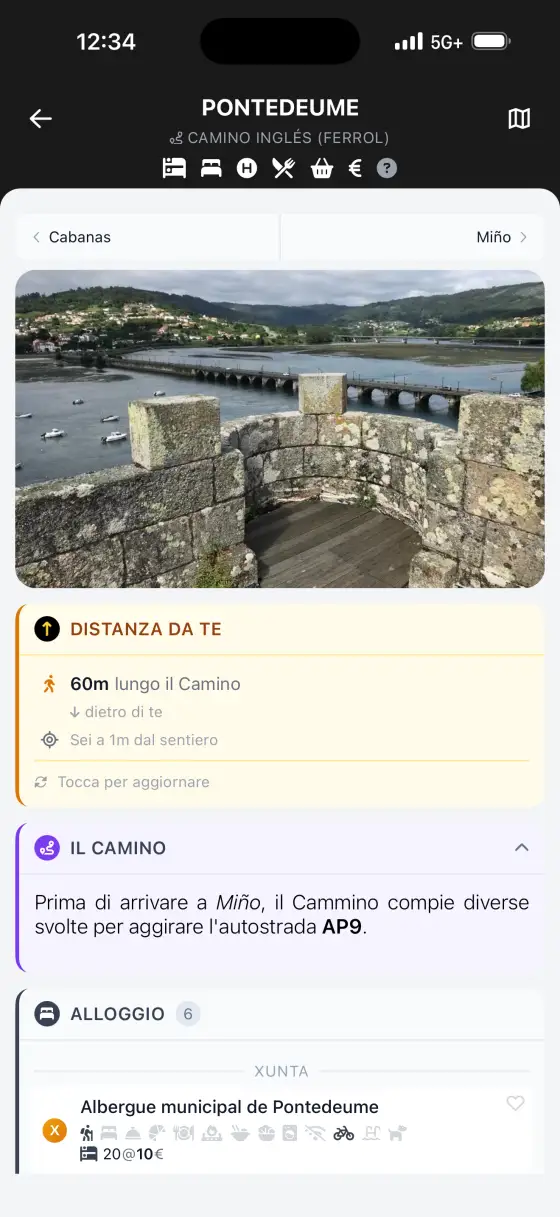 Camino Inglés — Town detail