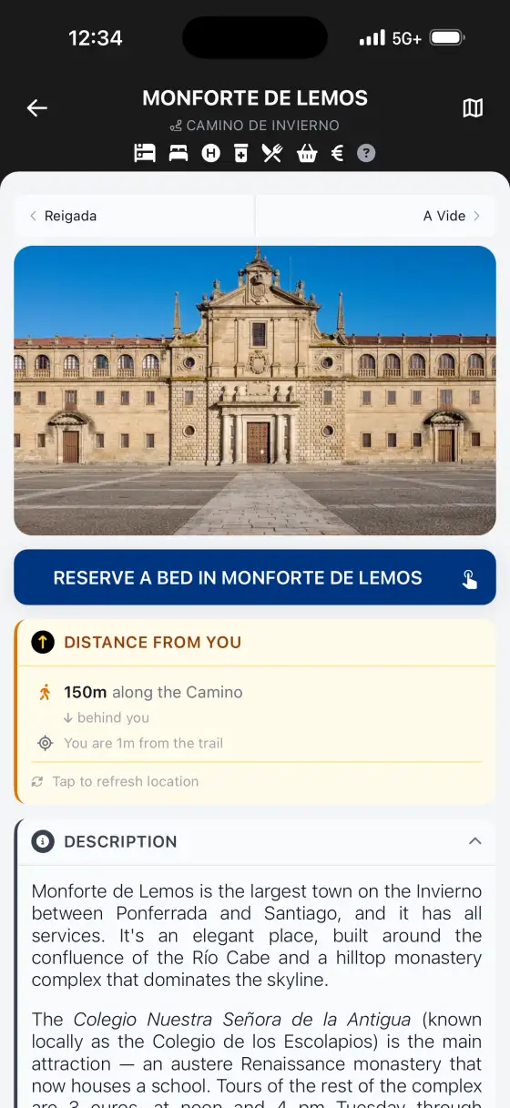 Camino de Invierno — Town detail