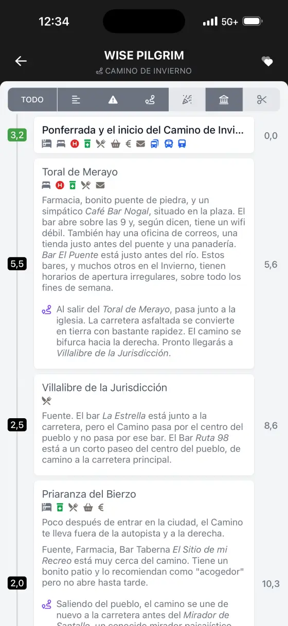 Camino de Invierno — The route