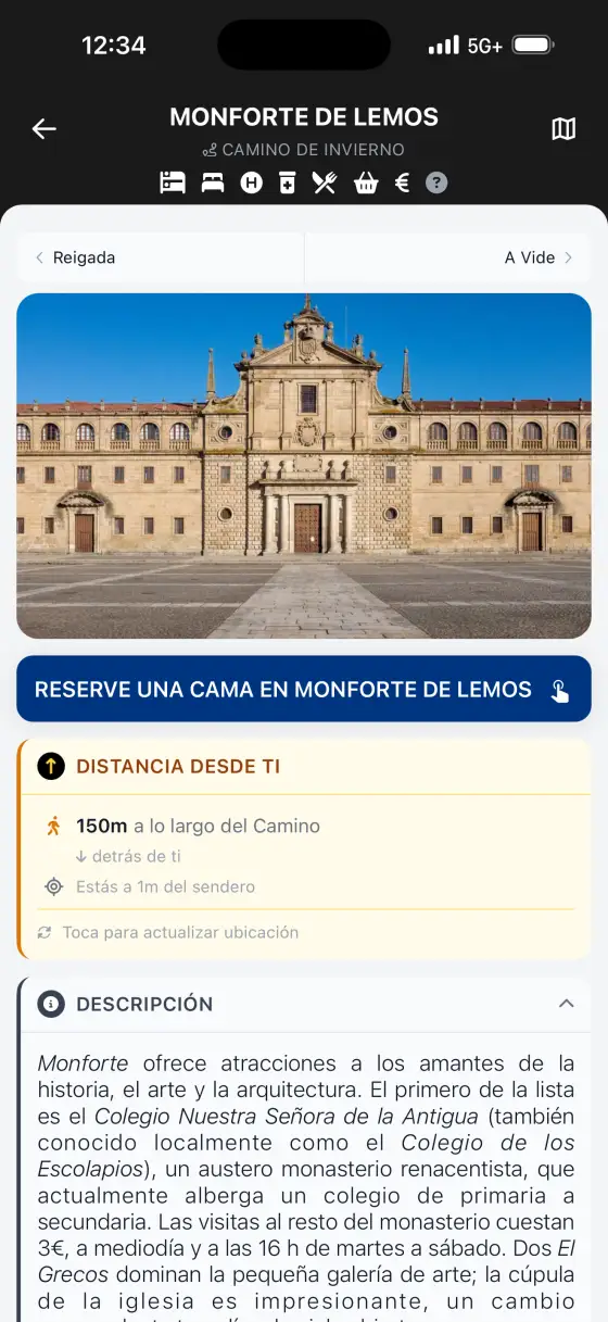 Camino de Invierno — Town detail