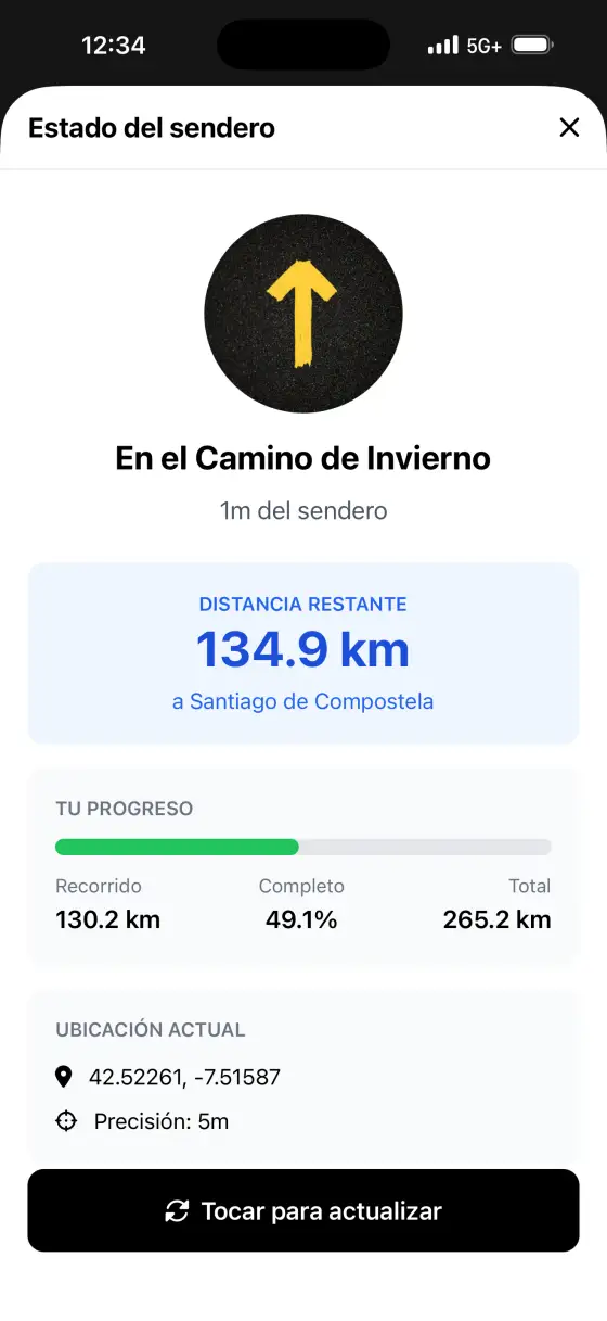 Camino de Invierno — Trail status