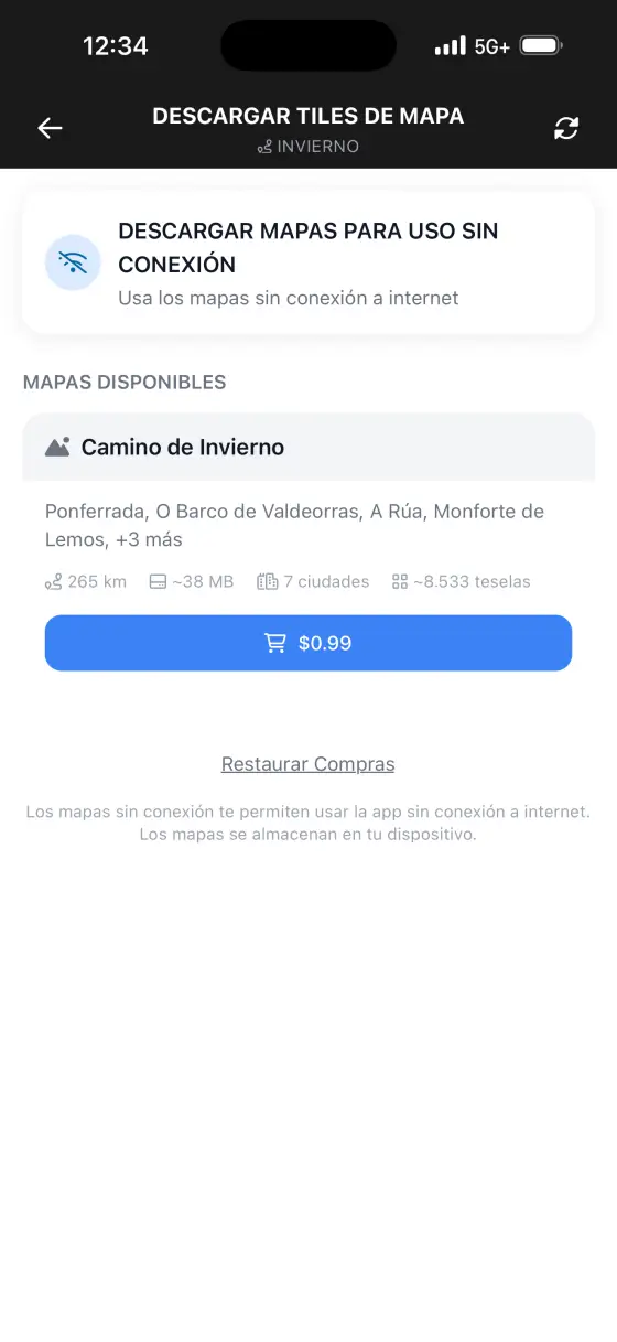 Camino de Invierno — Itinerary planner