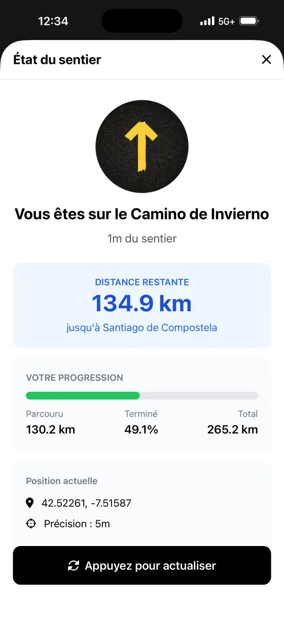 Camino de Invierno — Trail status
