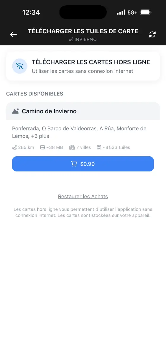 Camino de Invierno — Itinerary planner