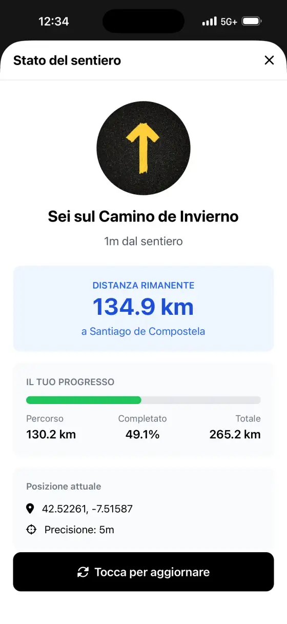 Camino de Invierno — Trail status