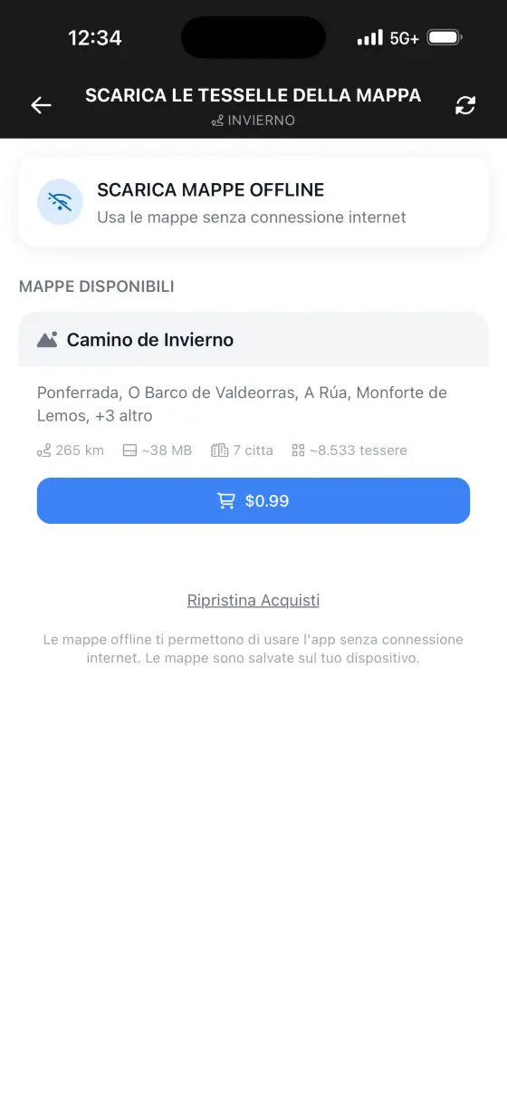 Camino de Invierno — Itinerary planner
