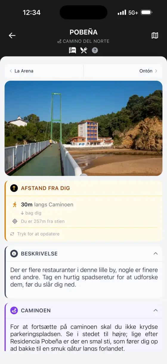 Camino del Norte — Town detail