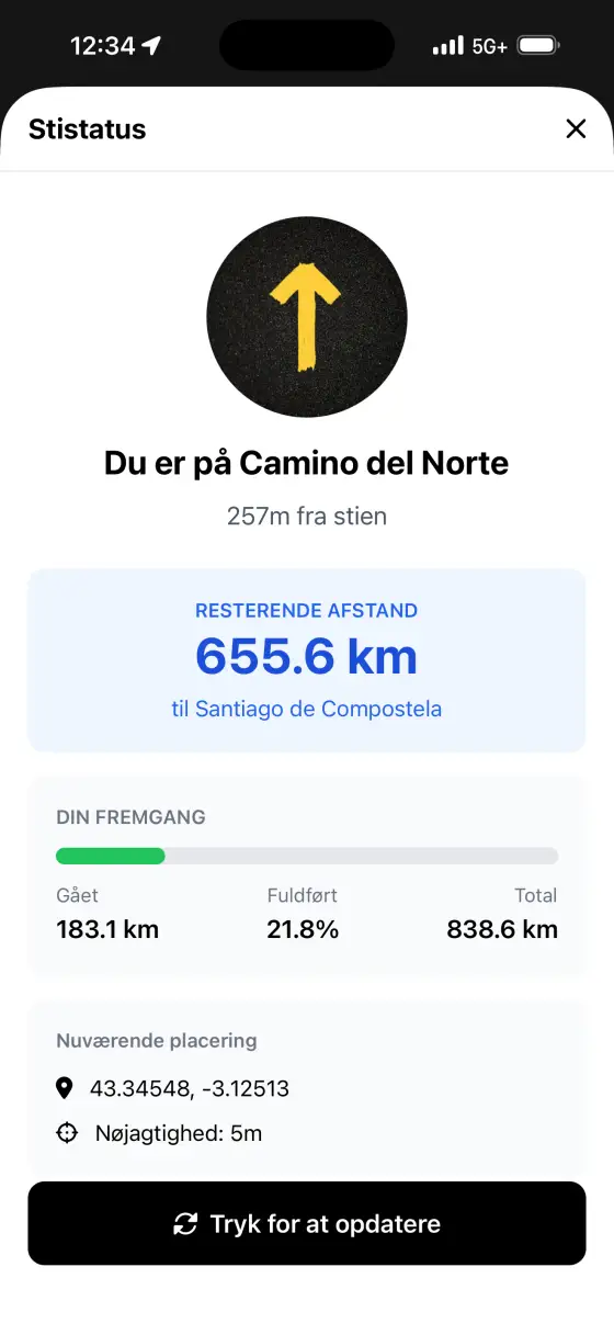 Camino del Norte — Trail status