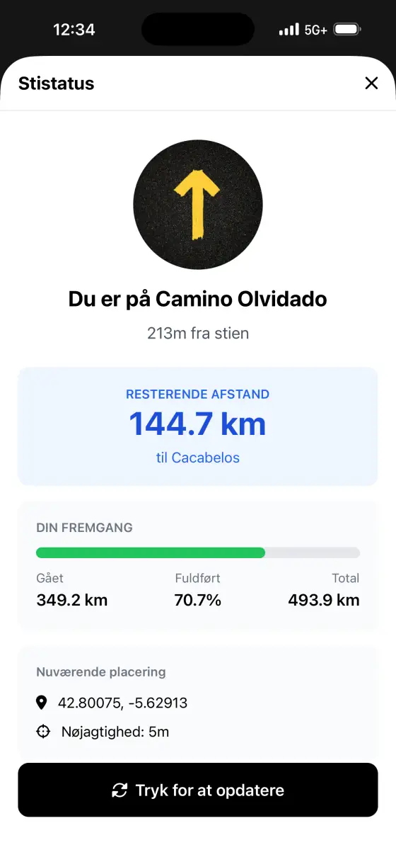 Camino Olvidado — Trail status