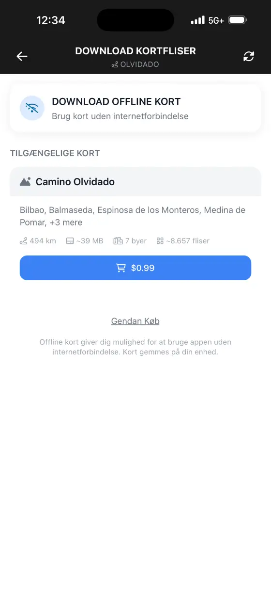 Camino Olvidado — Itinerary planner