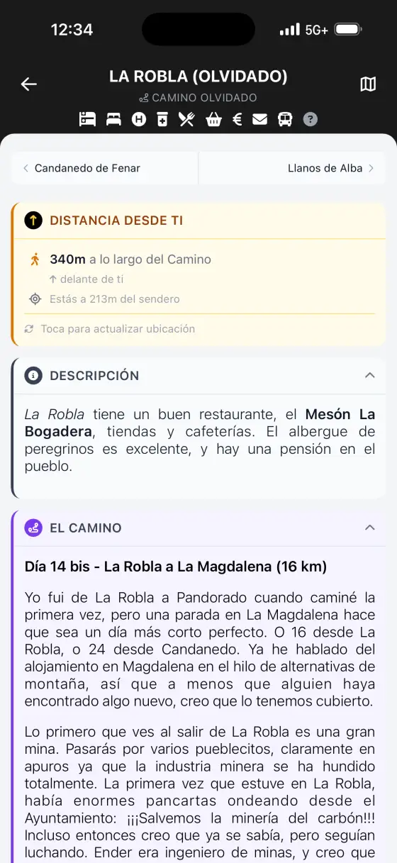 Camino Olvidado — Town detail