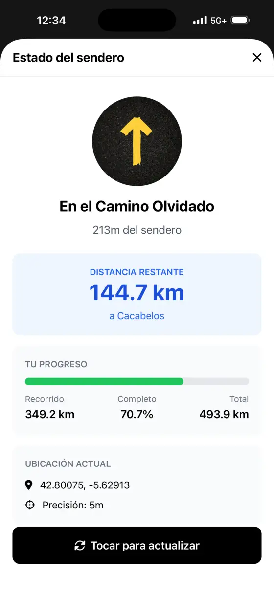 Camino Olvidado — Trail status