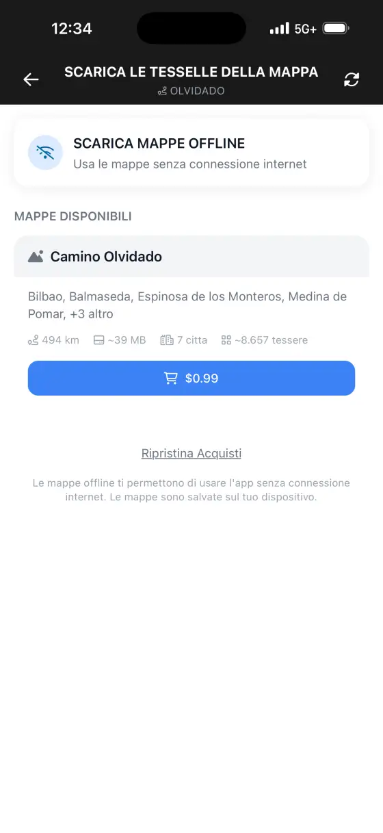 Camino Olvidado — Itinerary planner