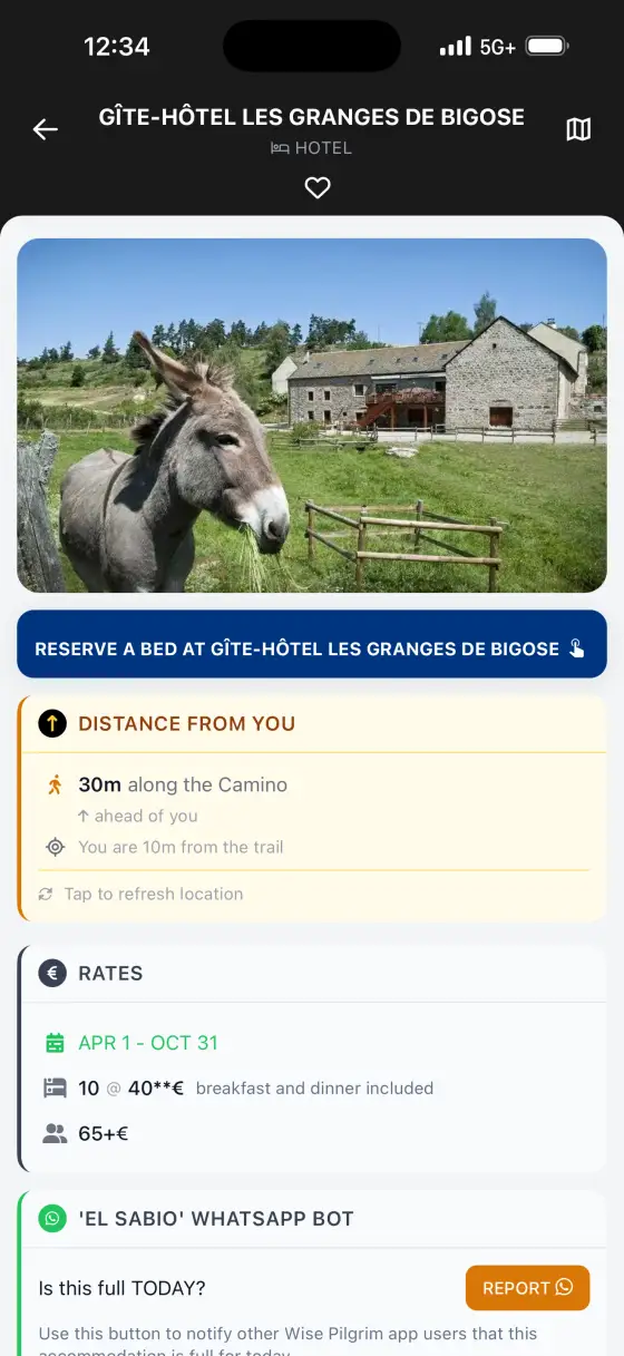 Via Podiensis (Le Puy) — Accommodation