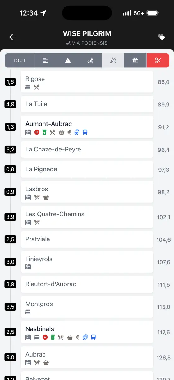 Via Podiensis (Le Puy) — The route