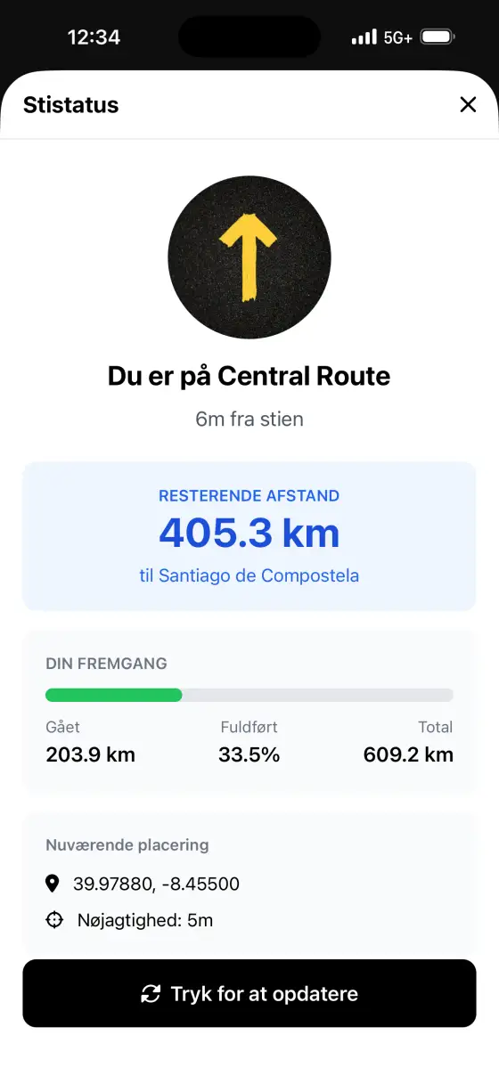 Camino Portugués — Trail status