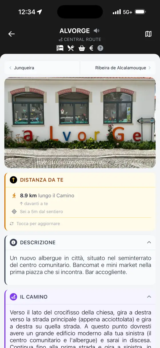 Camino Portugués — Town detail