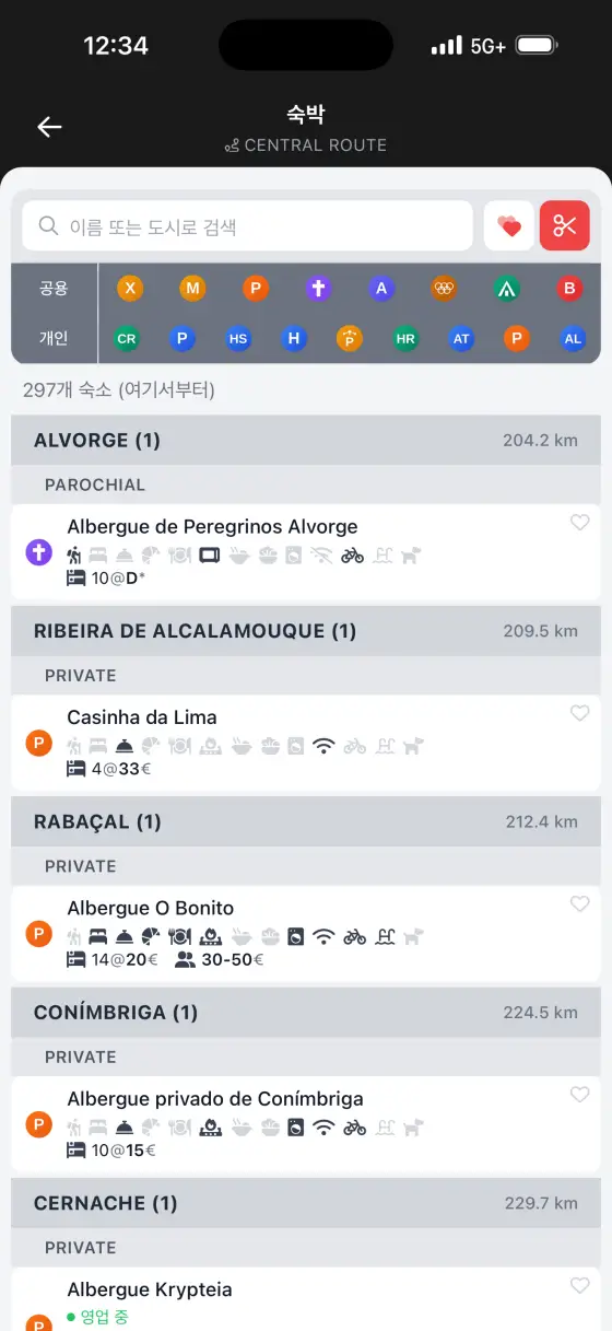 Camino Portugués — Accommodation directory