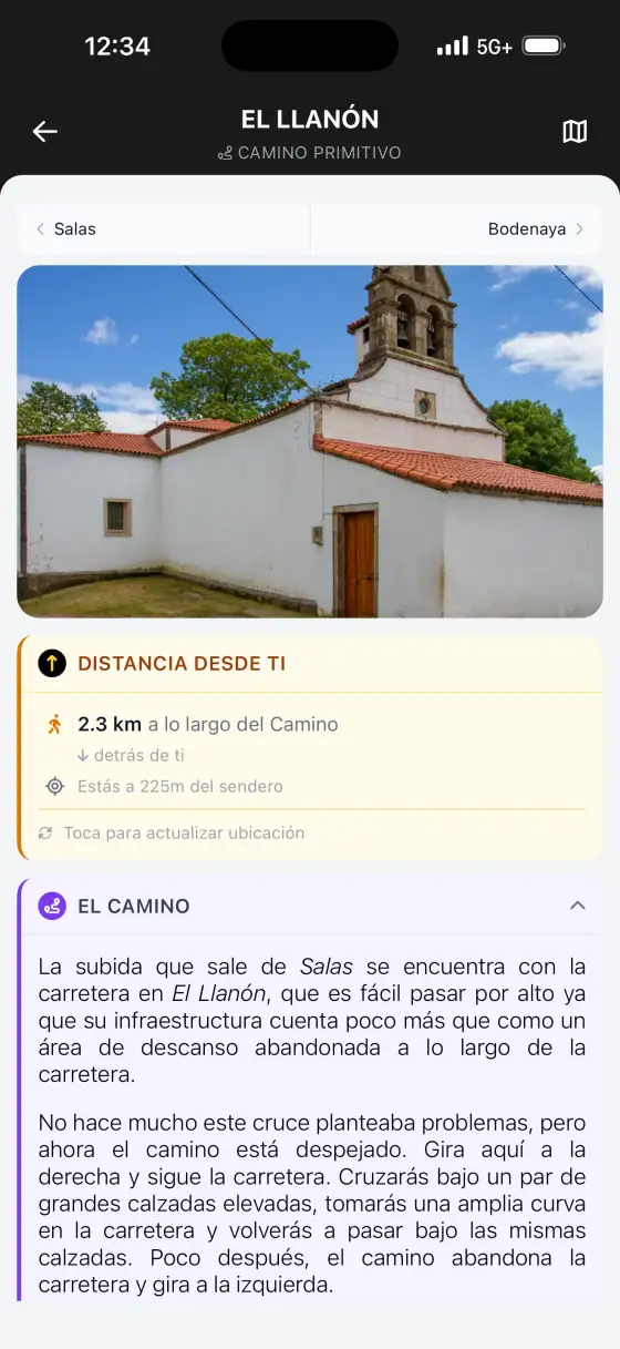Camino Primitivo — Town detail