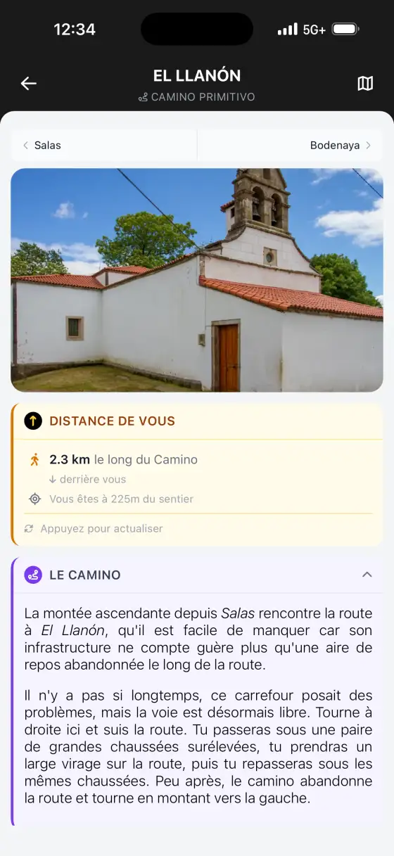 Camino Primitivo — Town detail