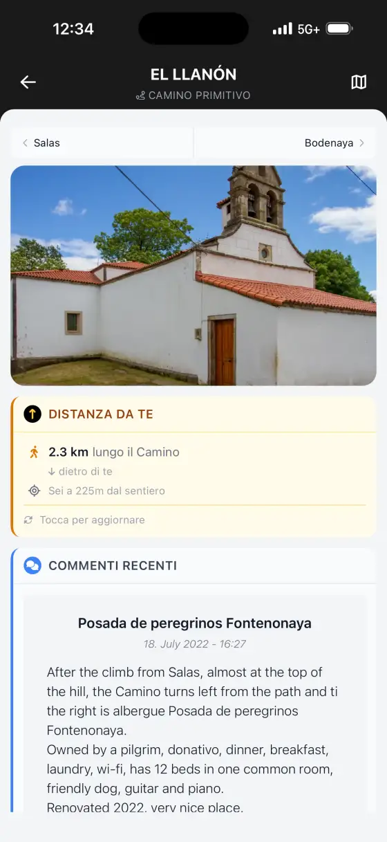 Camino Primitivo — Town detail