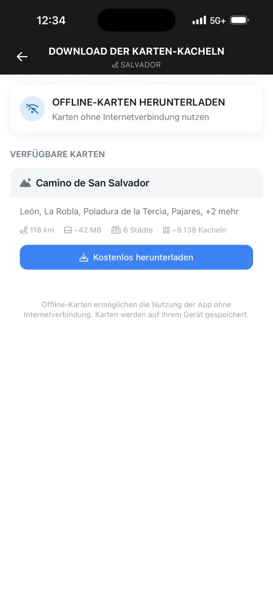 Camino de San Salvador — Itinerary planner