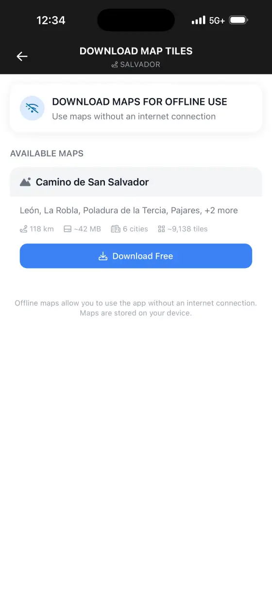 Camino de San Salvador — Itinerary planner