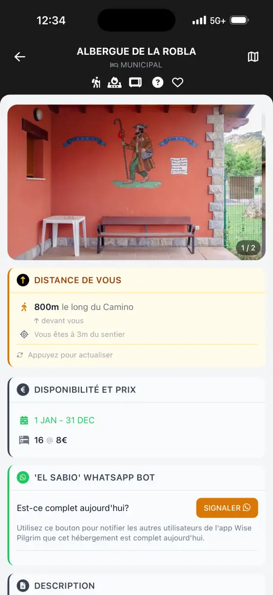 Camino de San Salvador — Accommodation