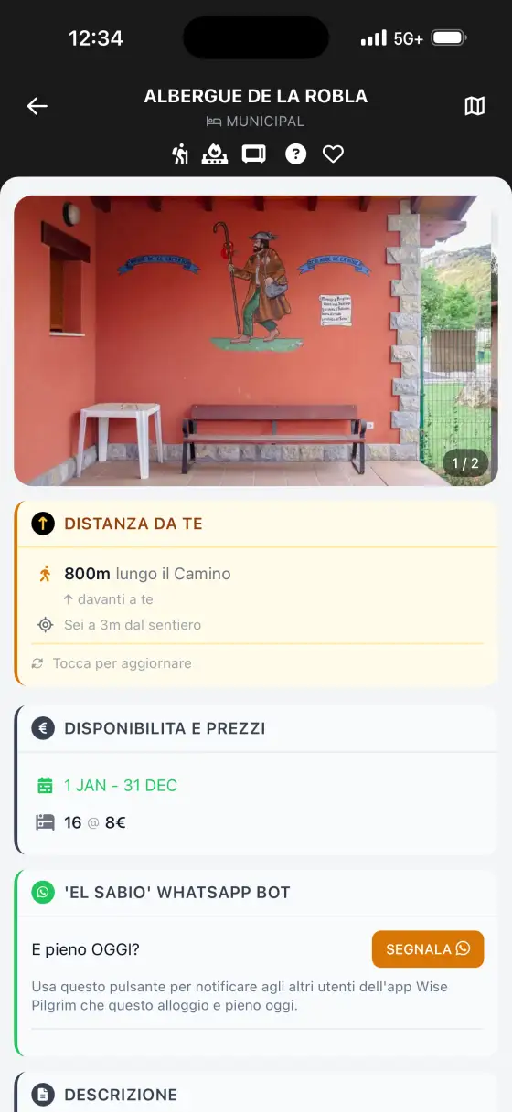 Camino de San Salvador — Accommodation