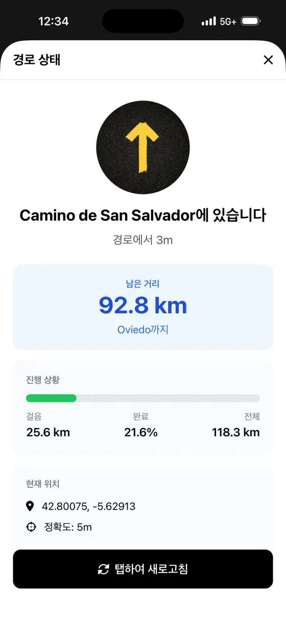 Camino de San Salvador — Trail status