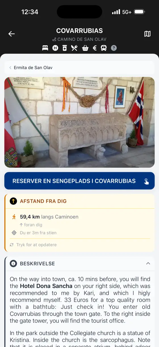 Camino de San Olav — Town detail