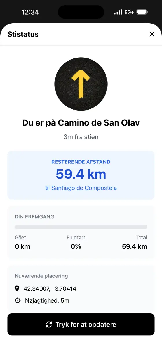 Camino de San Olav — Trail status