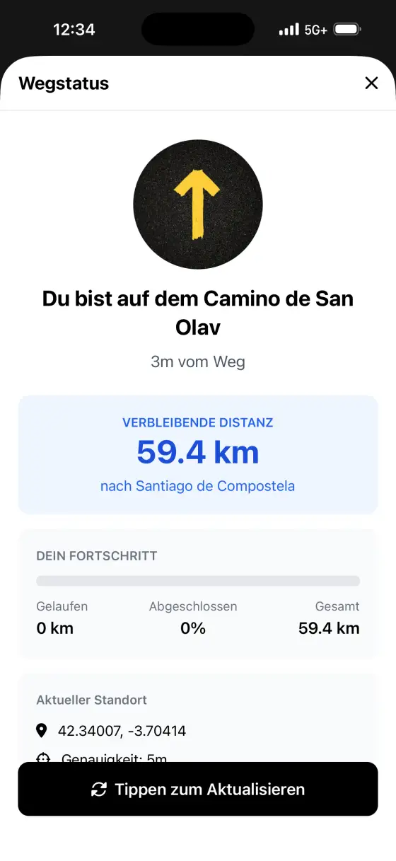 Camino de San Olav — Trail status