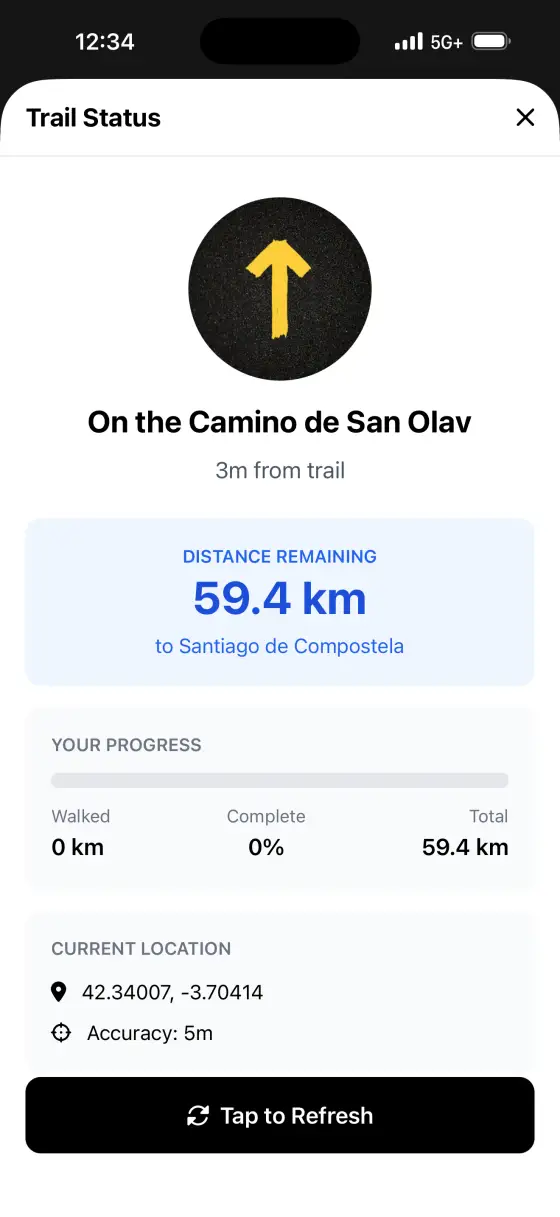Camino de San Olav — Trail status