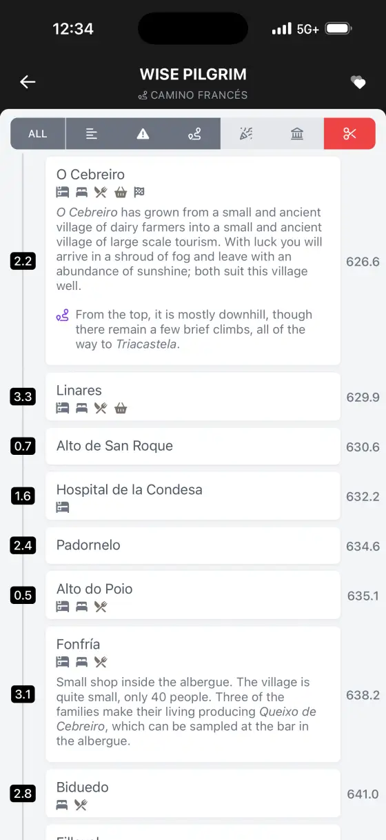 Camino Francés — The route