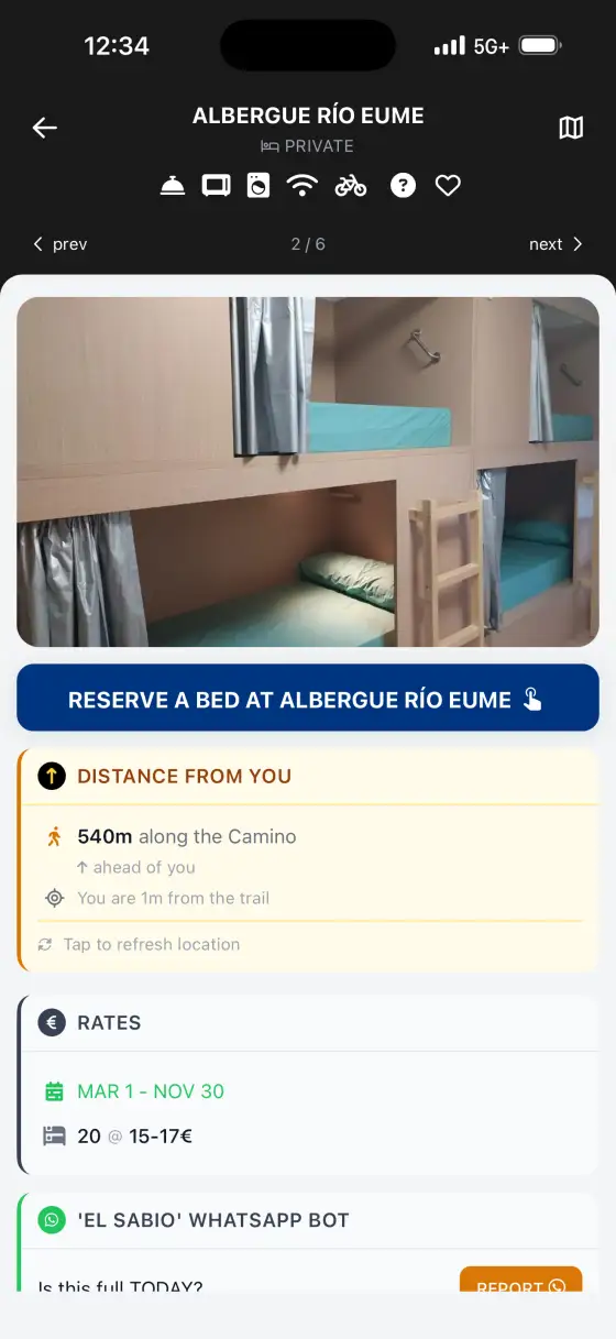 Camino Inglés — Accommodation