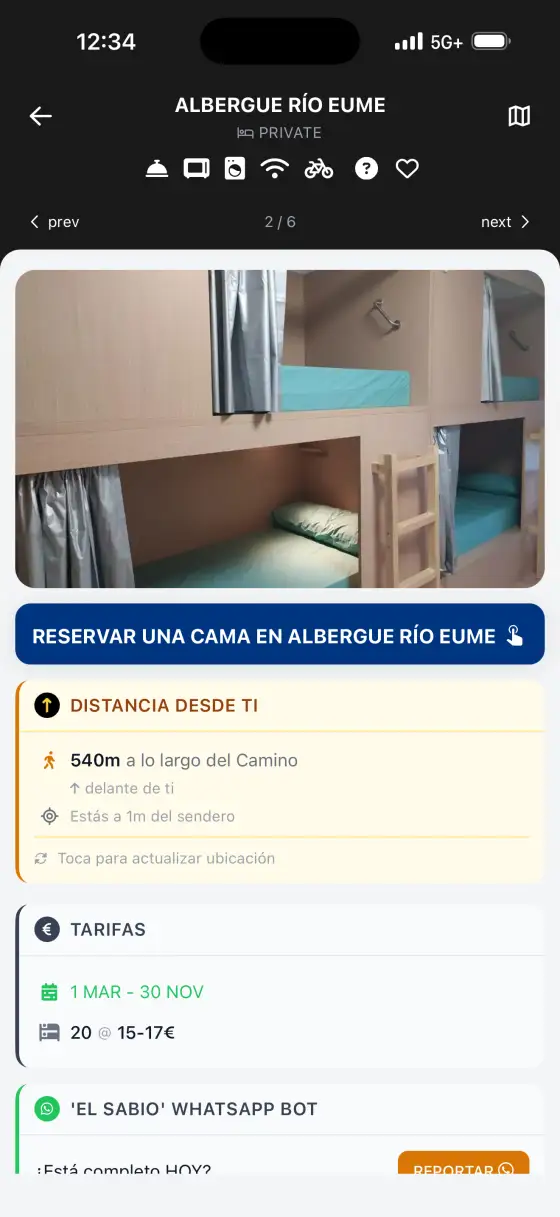 Camino Inglés — Accommodation