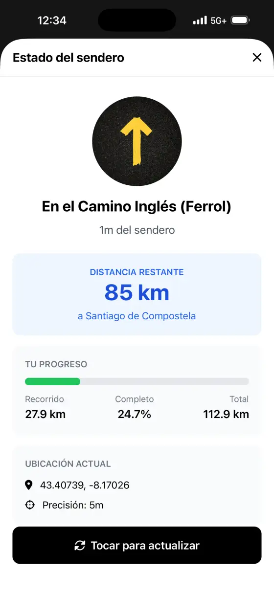 Camino Inglés — Trail status
