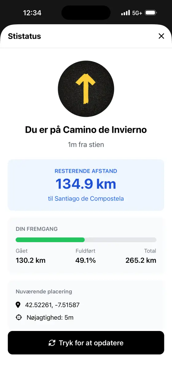 Camino de Invierno — Trail status