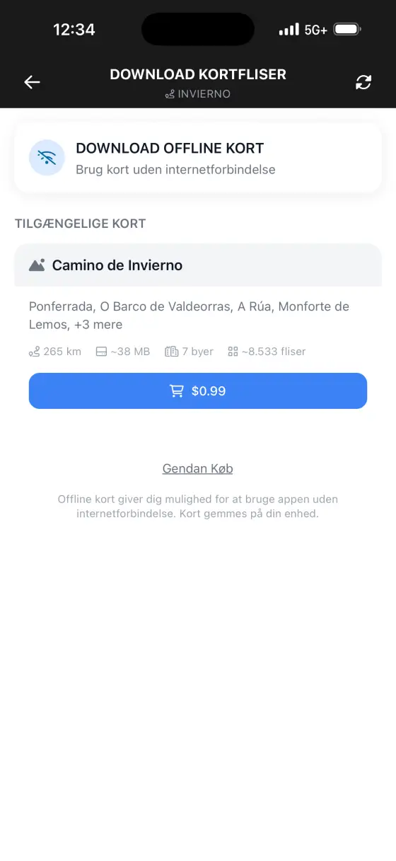 Camino de Invierno — Itinerary planner